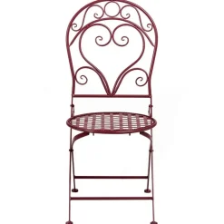 ALBINIA - Tuinstoel set van 2 - Bordeaux - Metaal