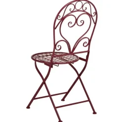 ALBINIA - Tuinstoel set van 2 - Bordeaux - Metaal