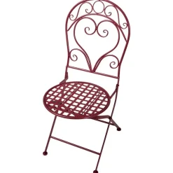 ALBINIA - Tuinstoel set van 2 - Bordeaux - Metaal