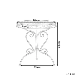 ALBINIA - Tuintafel - Groen - 70 x 70 cm - IJzer