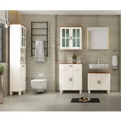 Alby - Kast met 2 deuren en 1 lade in grenen wit