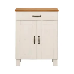 Alby - Kast met 2 deuren en 1 lade in grenen wit