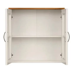 Alby - Wandkast met 2 deuren van grenen in wit