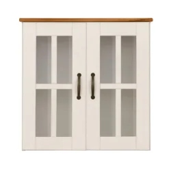 Alby - Wandkast met 2 deuren van grenen in wit