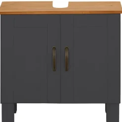 Alby - Wastafelonderkast 60 cm met 2 deuren in antraciet