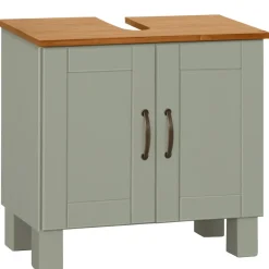 Alby - Wastafelonderkast 60 cm met 2 deuren in groen