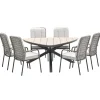 Aleria tuinset 7-delig - Tulli triangle tafel 170 cm