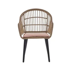 ALIANO - Tuinset 6 personen - Natuurlijk - PE rotan