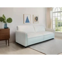 Alicia - Slaapbank 3-zits in crèmekleurige fluweel