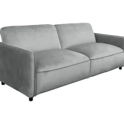 Alicia - Slaapbank 3-zits in lichtgrijze fluweel