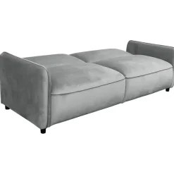Alicia - Slaapbank 3-zits in lichtgrijze fluweel