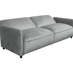 Alicia - Slaapbank 3-zits in lichtgrijze fluweel