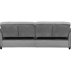 Alicia - Slaapbank 3-zits in lichtgrijze fluweel