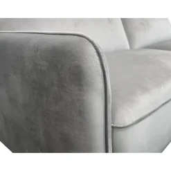 Alicia - Slaapbank 3-zits in lichtgrijze fluweel