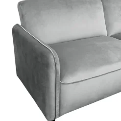 Alicia - Slaapbank 3-zits in lichtgrijze fluweel