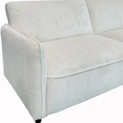 Alicia - Slaapbank 3-zits in crèmekleurige stof