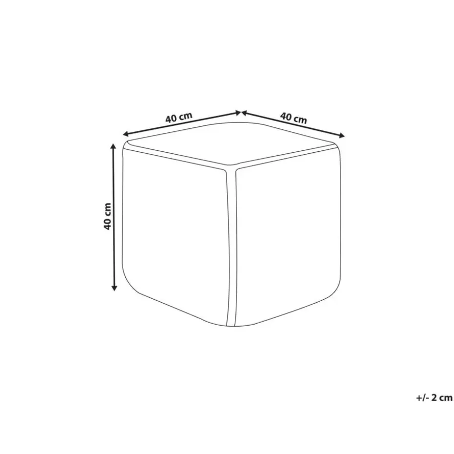 ALIPUR - Poef - Oranje - Polyester