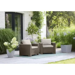 Allibert California Tuinstoel - 2 stuks - Cappuccino