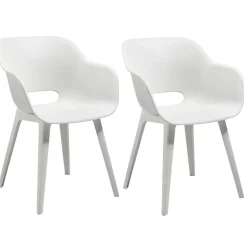 Allibert Tuinstoel Akola - wit (2 stuks)