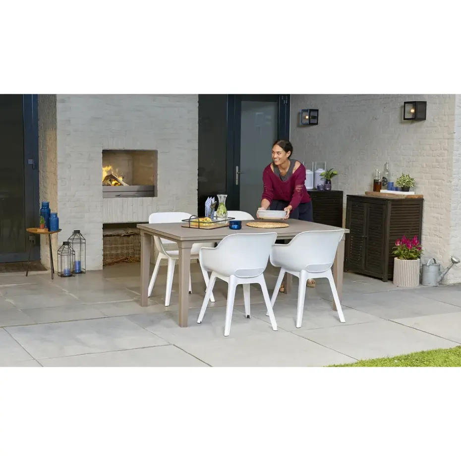 Allibert Tuinstoel Akola - wit (2 stuks)