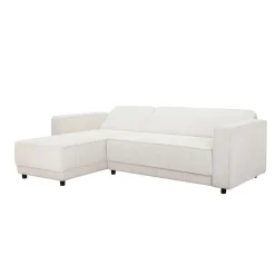 Allie - 3-zits hoekslaapbank in crèmekleurige stof