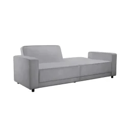 Allie - 3-zits slaapbank in lichtgrijs fluweel