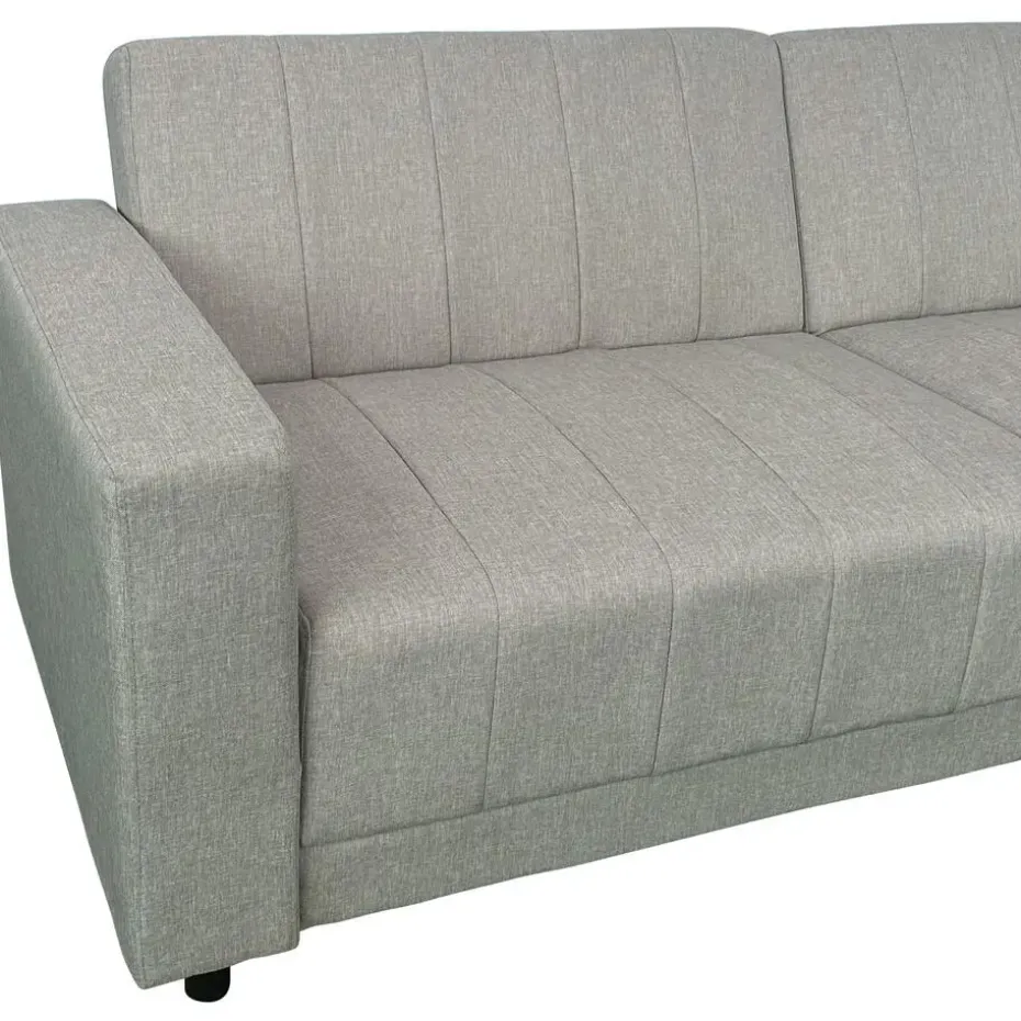 Allie II - Slaapbank 3-zits in cappuccinokleurige stof