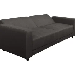 Allie II - Slaapbank 3-zits in donkerbruine stof