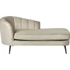 ALLIER - Chaise longue - Beige - Linkerzijde - Fluweel