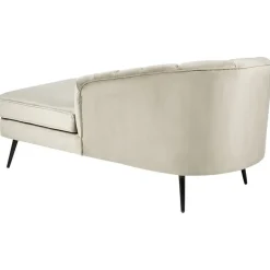 ALLIER - Chaise longue - Beige - Linkerzijde - Fluweel