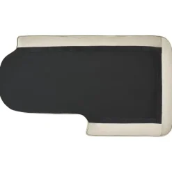 ALLIER - Chaise longue - Beige - Linkerzijde - Fluweel