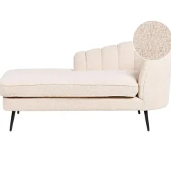 ALLIER - Chaise longue - Beige - Rechterzijde - Bouclé