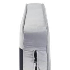 ALLIER - Chaise longue - Grijs - Rechterzijde - Fluweel