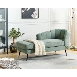 ALLIER - Chaise longue - Groen - Rechterzijde - Bouclé