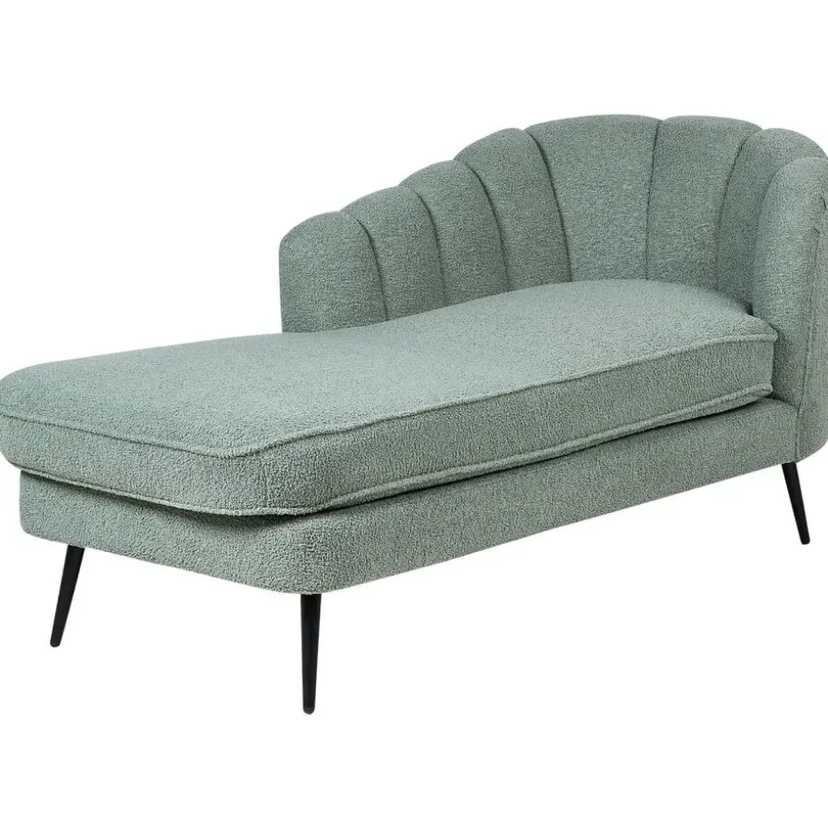 ALLIER - Chaise longue - Groen - Rechterzijde - Bouclé