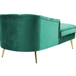 ALLIER - Chaise longue - Groen - Rechterzijde - Fluweel