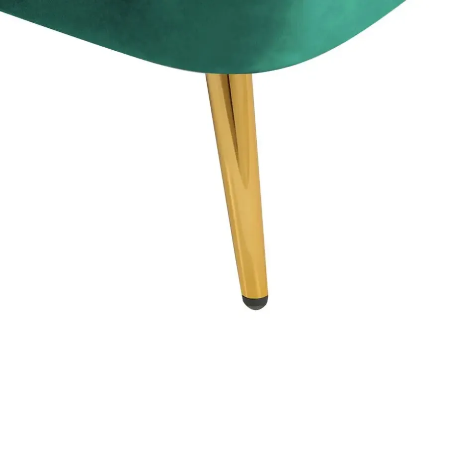 ALLIER - Chaise longue - Groen - Rechterzijde - Fluweel