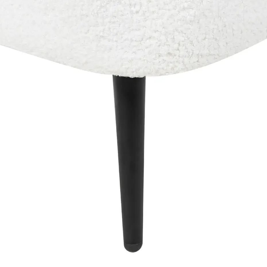 ALLIER - Chaise longue - Off-white - Rechterzijde - Bouclé