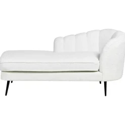 ALLIER - Chaise longue - Off-white - Rechterzijde - Bouclé
