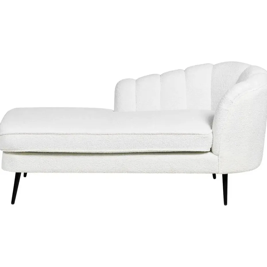 ALLIER - Chaise longue - Off-white - Rechterzijde - Bouclé