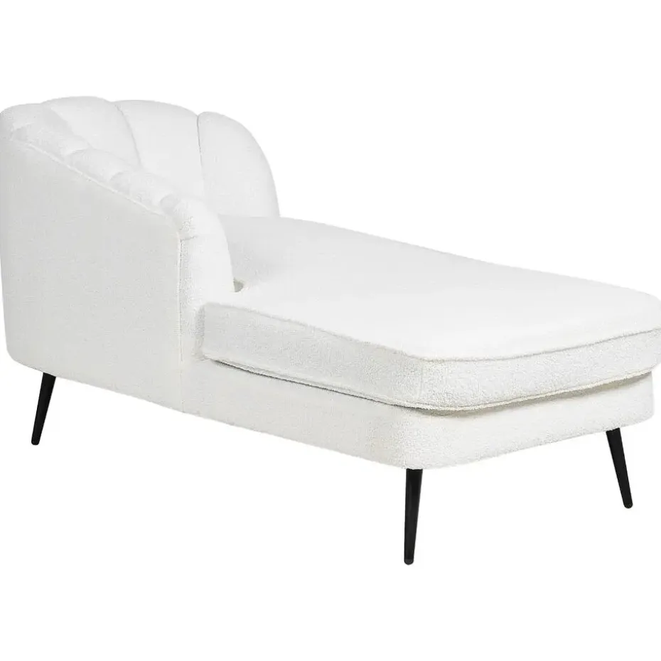 ALLIER - Chaise longue - Off-white - Rechterzijde - Bouclé