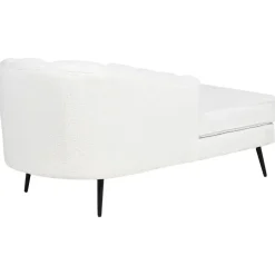 ALLIER - Chaise longue - Off-white - Rechterzijde - Bouclé