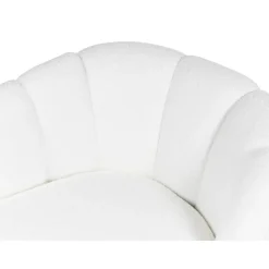 ALLIER - Chaise longue - Off-white - Rechterzijde - Bouclé