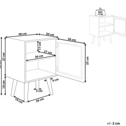 ALMO - Nachtkastje - Lichte houtkleur - MDF