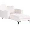 ALNES - Chaise longue - Wit - Polyester