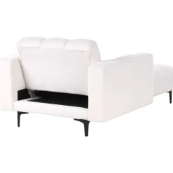 ALNES - Chaise longue - Wit - Polyester