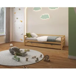 Alpi - Bed met bedlade 90x200 cm in grenen