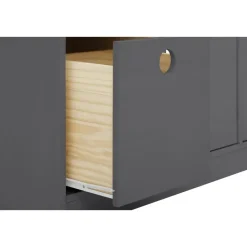 Alpi - Boekenkast met 4 laden in grijs grenen