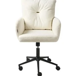 ALPINE - Bureaustoel - Gebroken wit - Bouclé