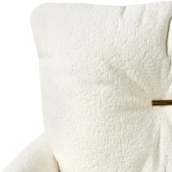 ALPINE - Bureaustoel - Gebroken wit - Bouclé